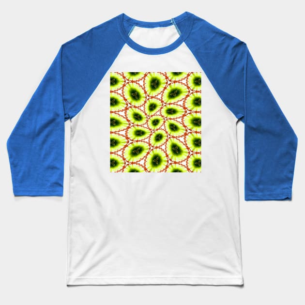 Yellow Daffodil Pattern Baseball T-Shirt by PatternFlower